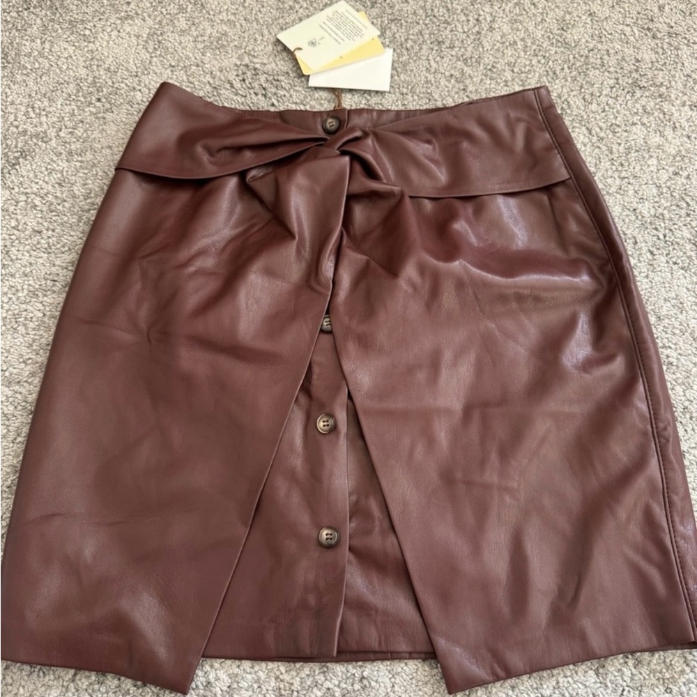 Nanushka Women's Vegan Leather Jacket Skirt set NWT - Picture 7 of 9
